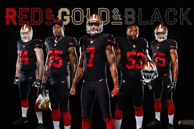 49ers break from tradition, unveil black alternate uniforms