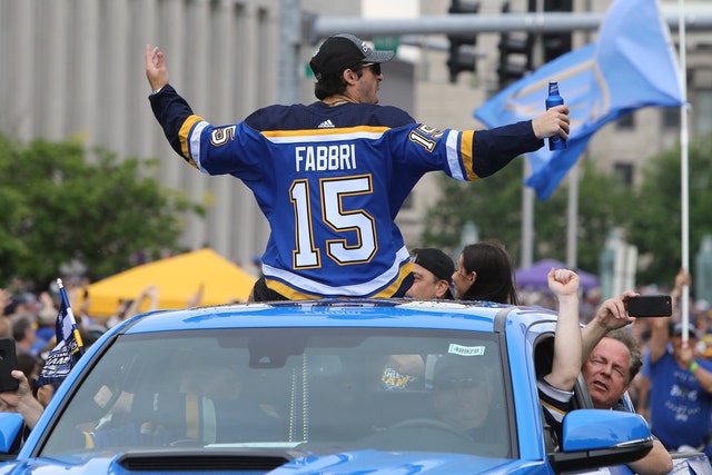 St louis best sale blues fabbri jersey