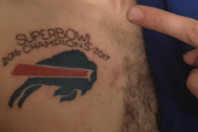 Supremely Confident Bills Fan Predicts Super Bowl Victory With Tattoo Fox Sports