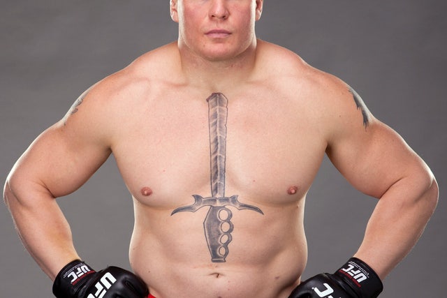 What does Brock Lesnars sword tattoo mean