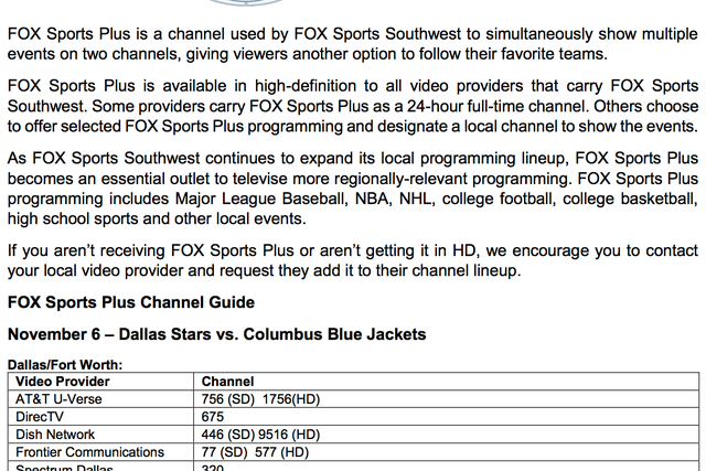 dish fox sports southwest