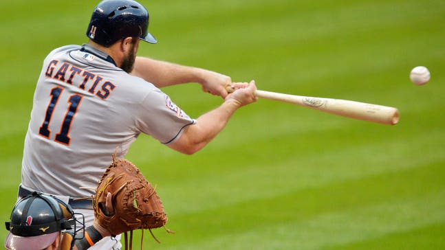 Astros' Gattis hits home run on pitch most batters probably can't foul off