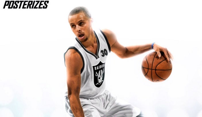 Epic NBA-NFL jersey mashups show Steph Curry with the Raiders and more