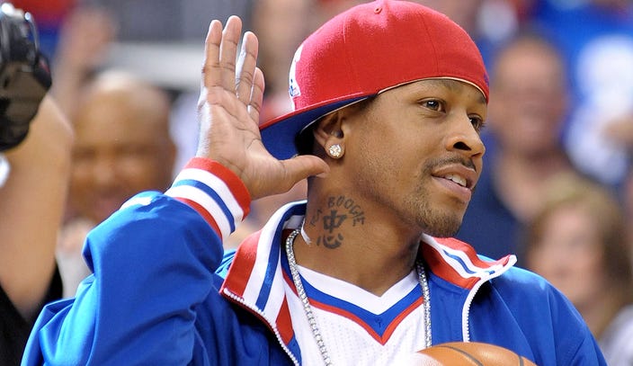 Philadelphia 76ers Iverson キャップ Men's Philadelphia 76ers Allen Iverson Mitchell & Ness Gold