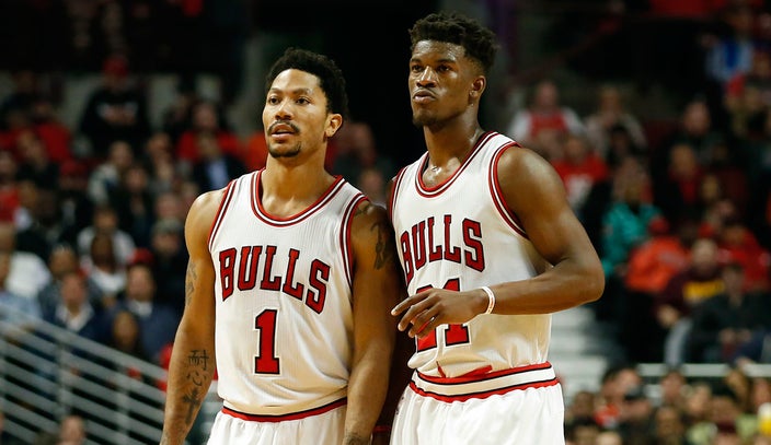 Derrick Rose Emphatically Denies Jimmy Butler Feud It S So False Fox Sports