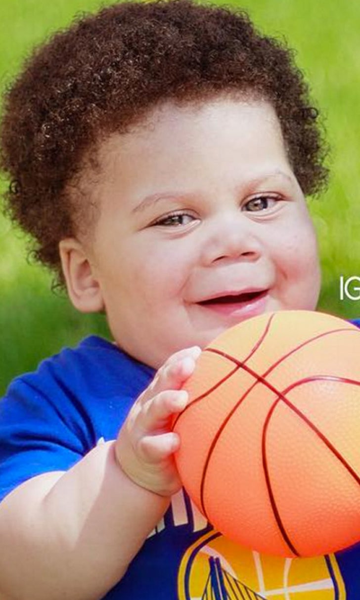 Chubby baby that looks like Steph Curry is the real star of the NBA