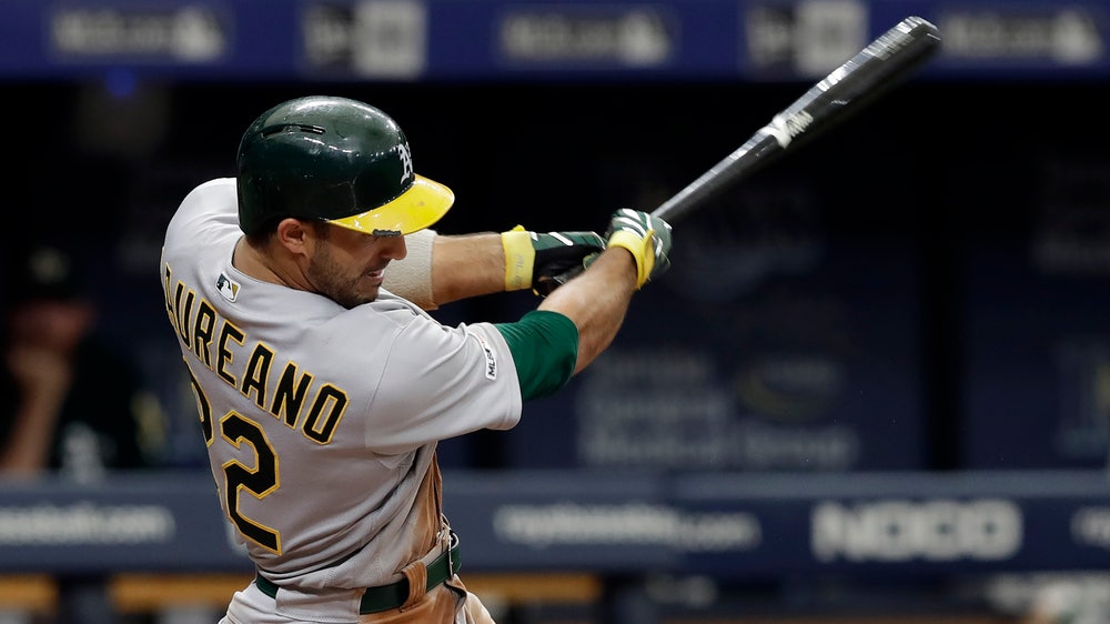 Laureano hits grand slam, Athletics beat Rays 6-2