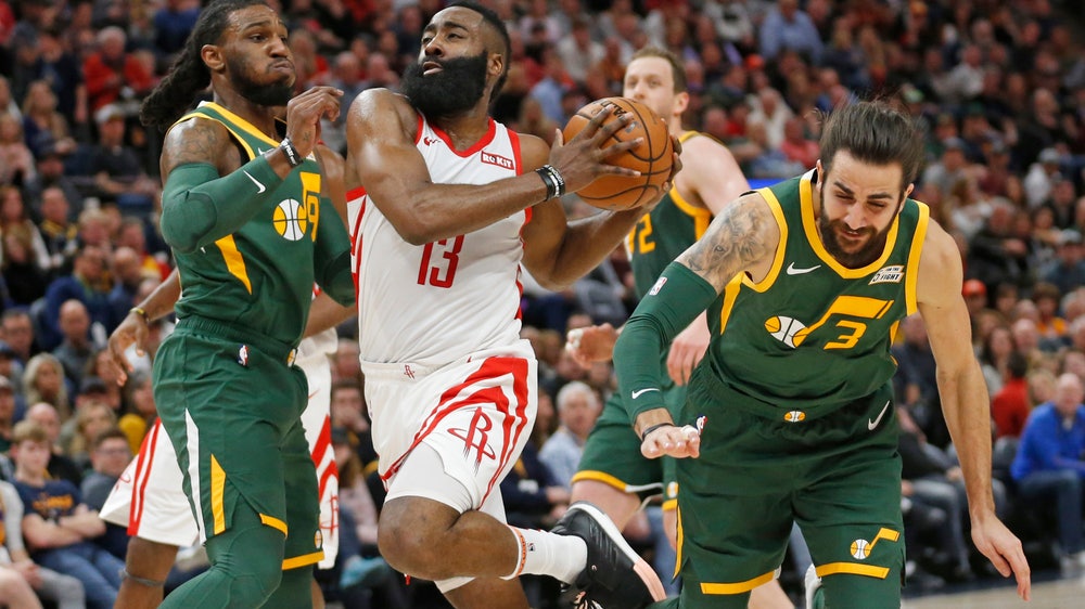 Harden has 43 points for 26th game in a row with 30 or more