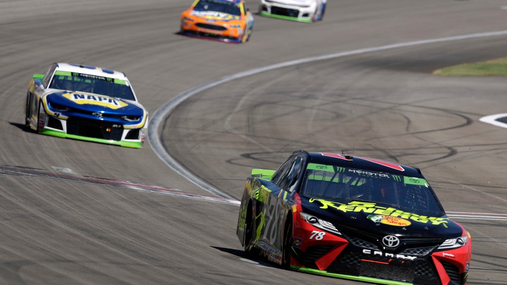 The Latest: Harvick blows tire, crashes out in Vegas
