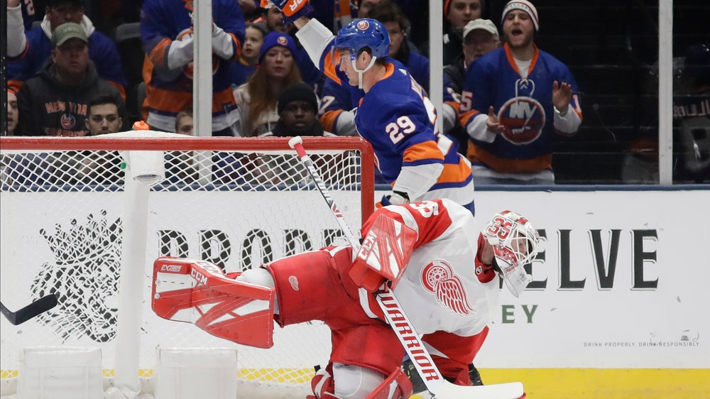 Nelson scores twice, Islanders pound Red Wings 8-2