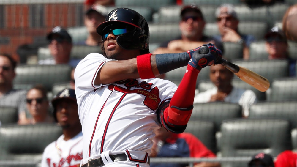 Acuña becomes third player to hit 40 homers at 21 or younger