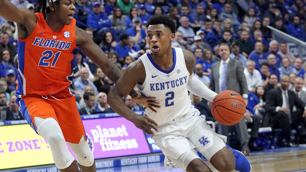 No. 6 Kentucky pulls away from Florida 66-57 in SEC finale