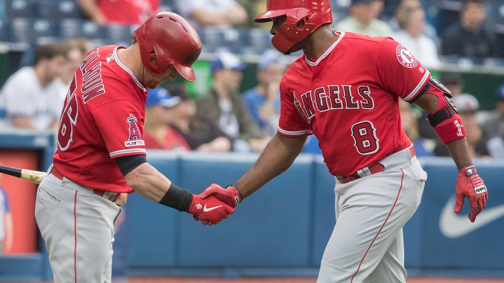 Upton homers, Trout has 4 hits, Angels beat Blue Jays 10-5