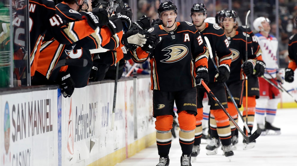 Ducks beat Rangers in shootout after Lindholm ties it late
