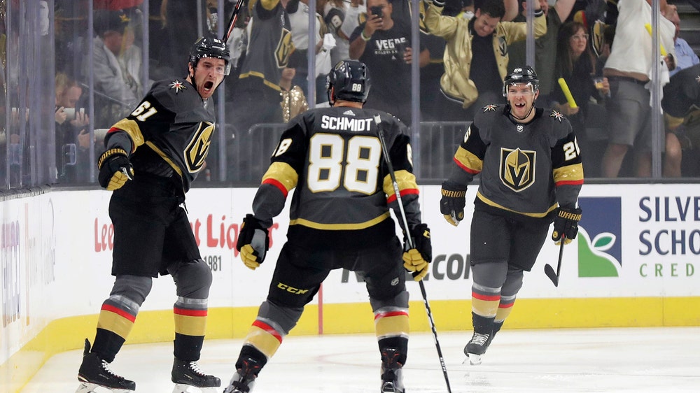 Stone powers Vegas past San Jose 6-3