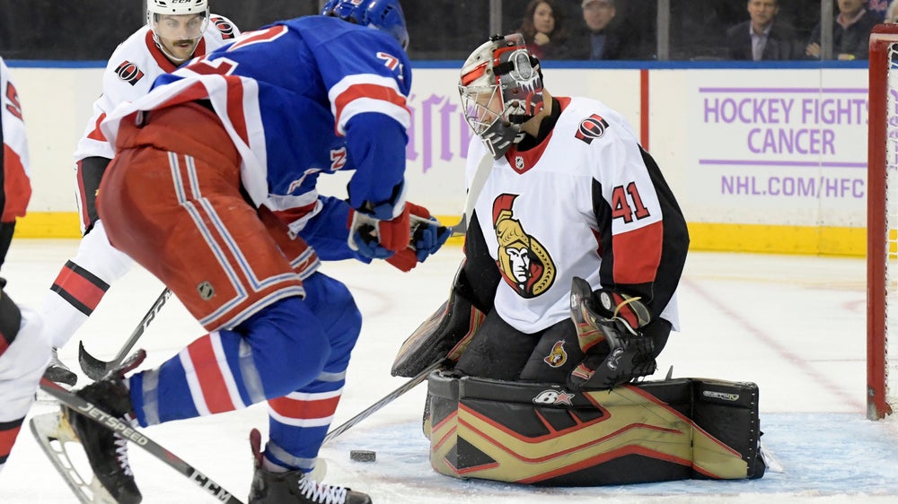 Lundqivst makes 29 saves, Rangers defeat Senators 4-2
