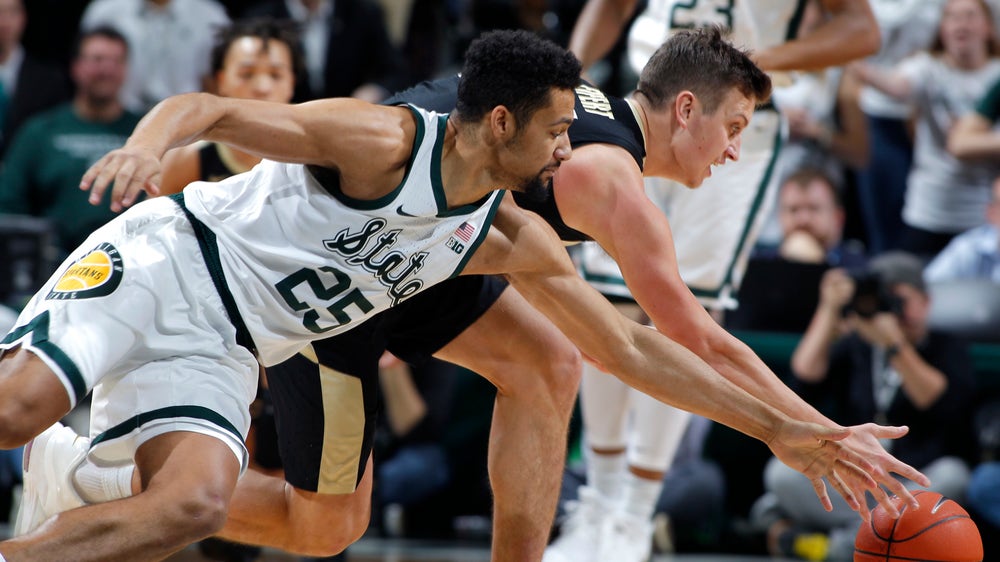 No. 6 Michigan State shakes off bad start, tops Purdue 77-59