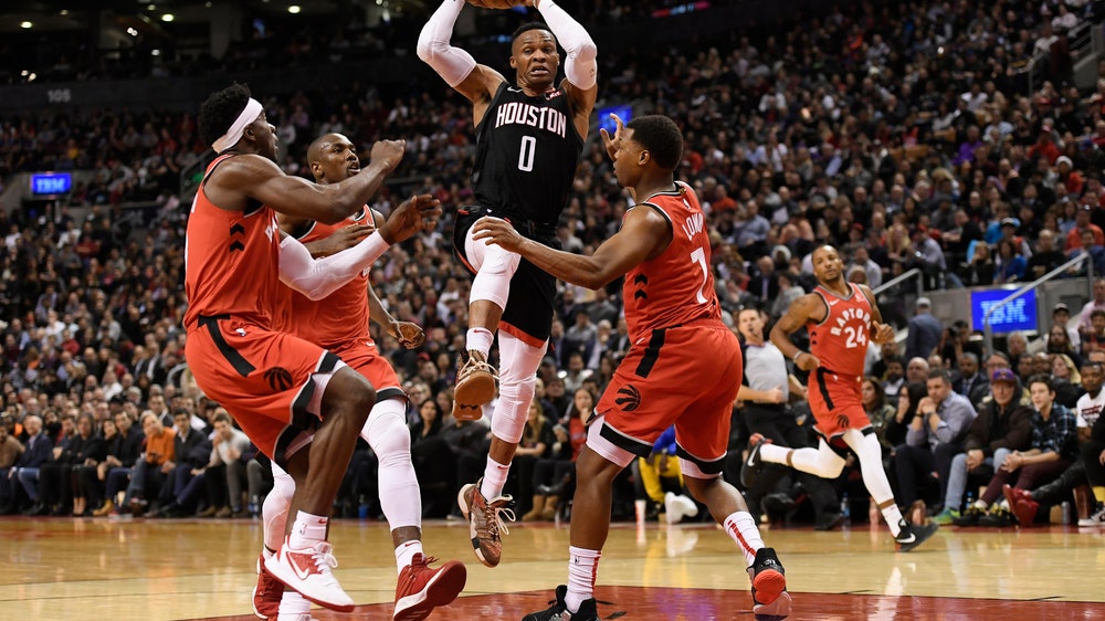 Westbrook has triple-double as Rockets beat Raptors 119-109