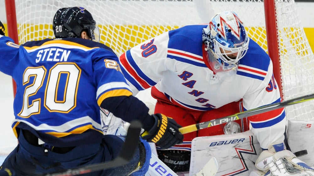 Lundqvist makes 37 saves, Rangers beat Blues 2-1