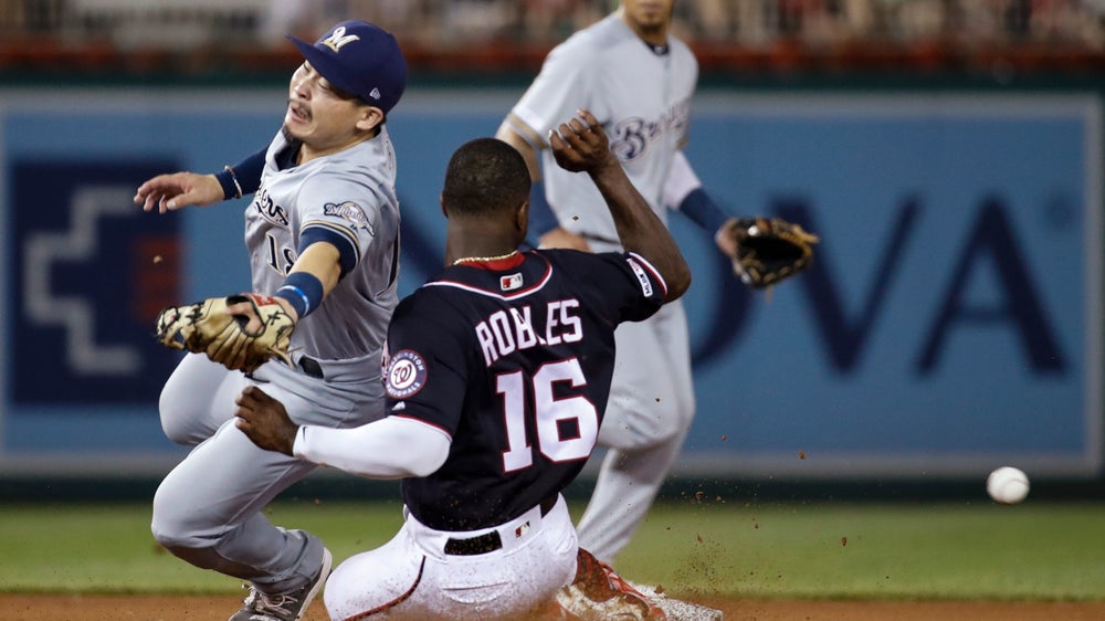 Rendon's RBI double lifts Nationals to 2-1 win over Brewers