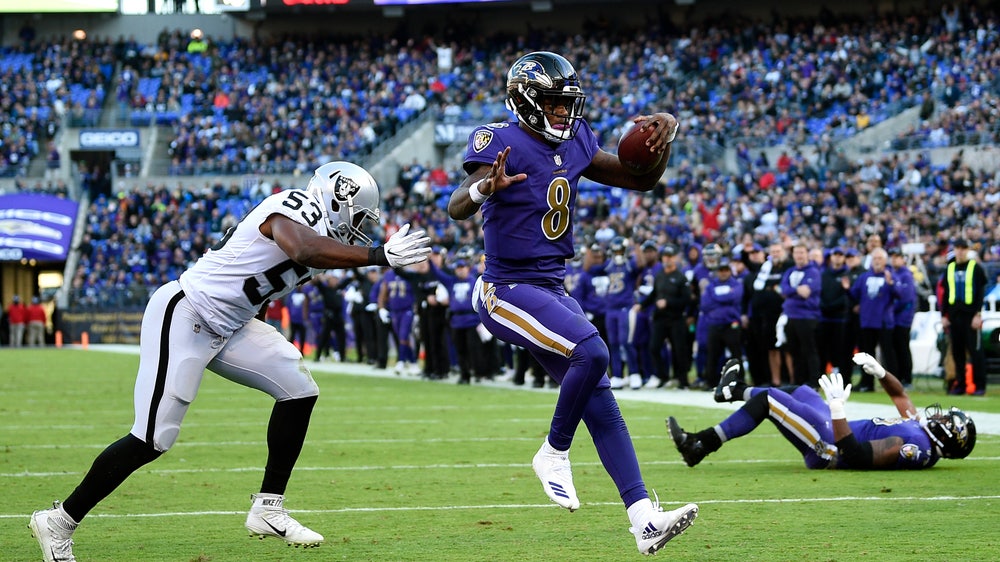 Jackson, Edwards and Ravens run over Raiders 34-17