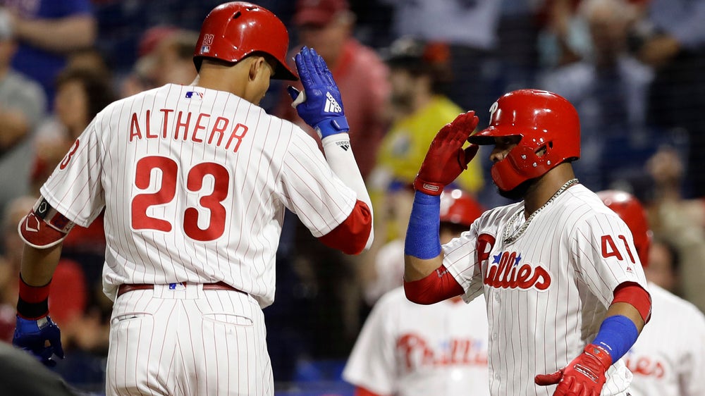 Altherr powers Phillies past Marlins 14-2