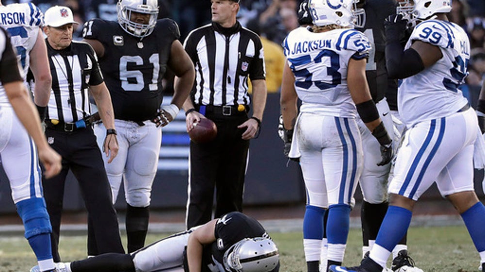Colts eliminated from playoff race with loss to Raiders