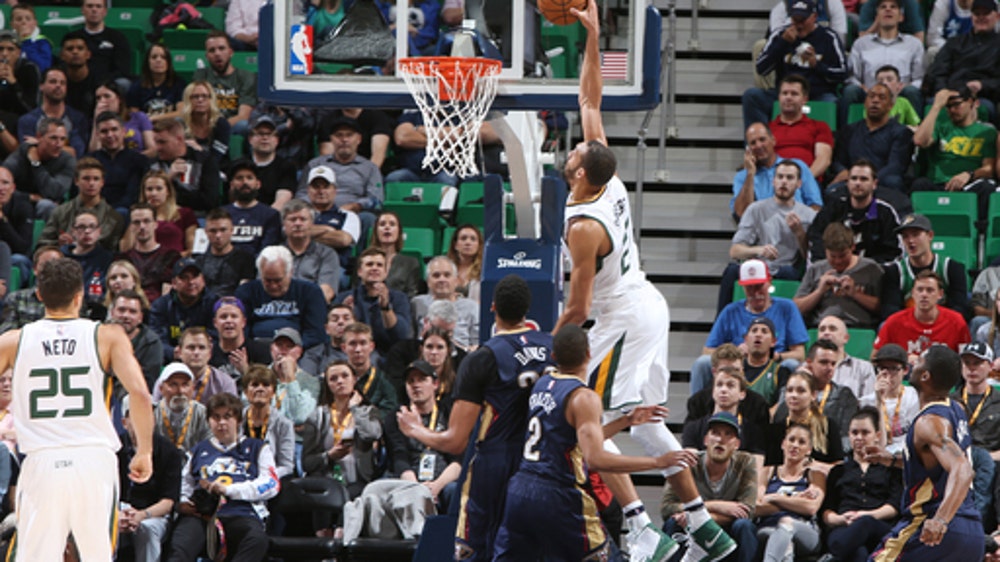Jazz sink Pelicans 108-100 behind Gobert, hot shooting (Mar 27, 2017)