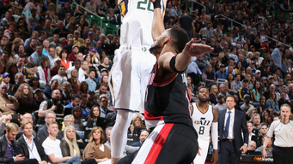 Hayward, Gobert lead Jazz to 106-87 win over Trail Blazers (Apr 04, 2017)
