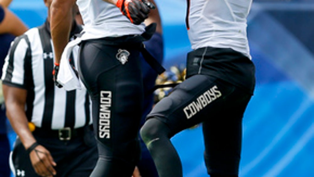 Rudolph has 5 TD passes, No. 9 Oklahoma St. beats Pitt 59-21 (Sep 16, 2017)