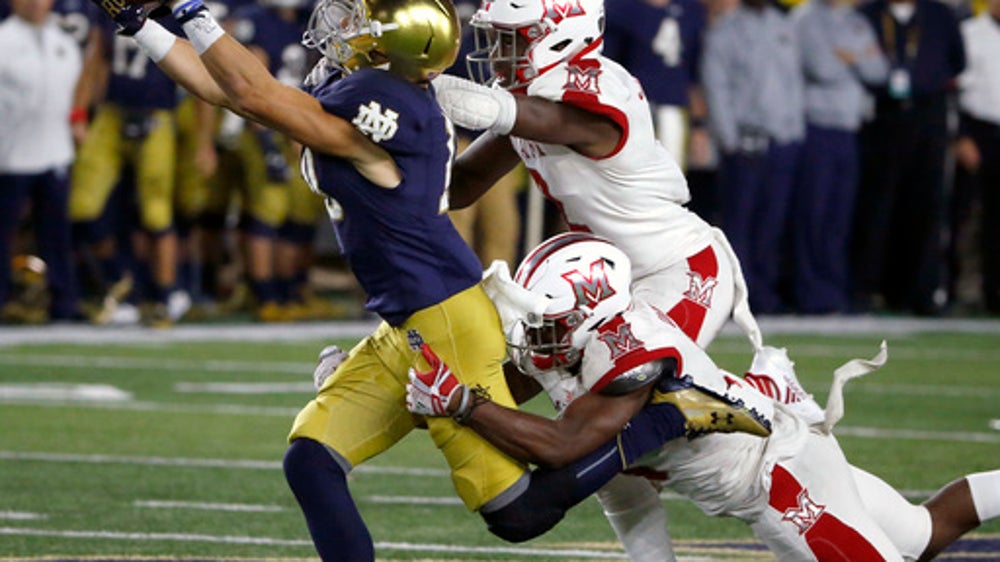 Wimbush, Adams lead No. 22 Notre Dame over Miami (Ohio) (Sep 30, 2017)