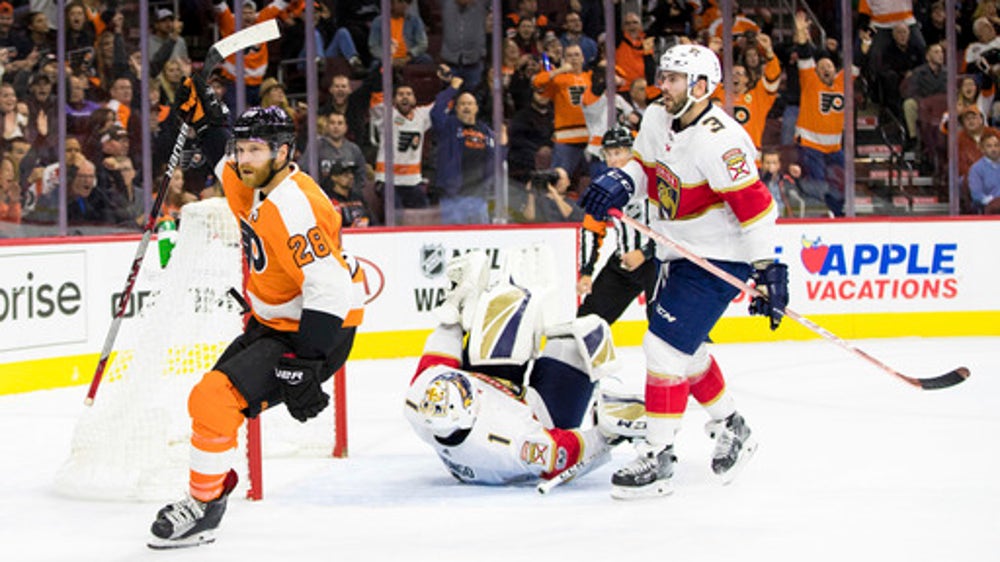 Flyers explode for 4-goal 2nd period, beat Panthers 5-1 (Oct 17, 2017)