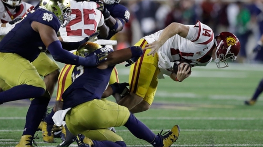 No. 13 Notre Dame hammers No. 11 USC 49-14 (Oct 21, 2017)