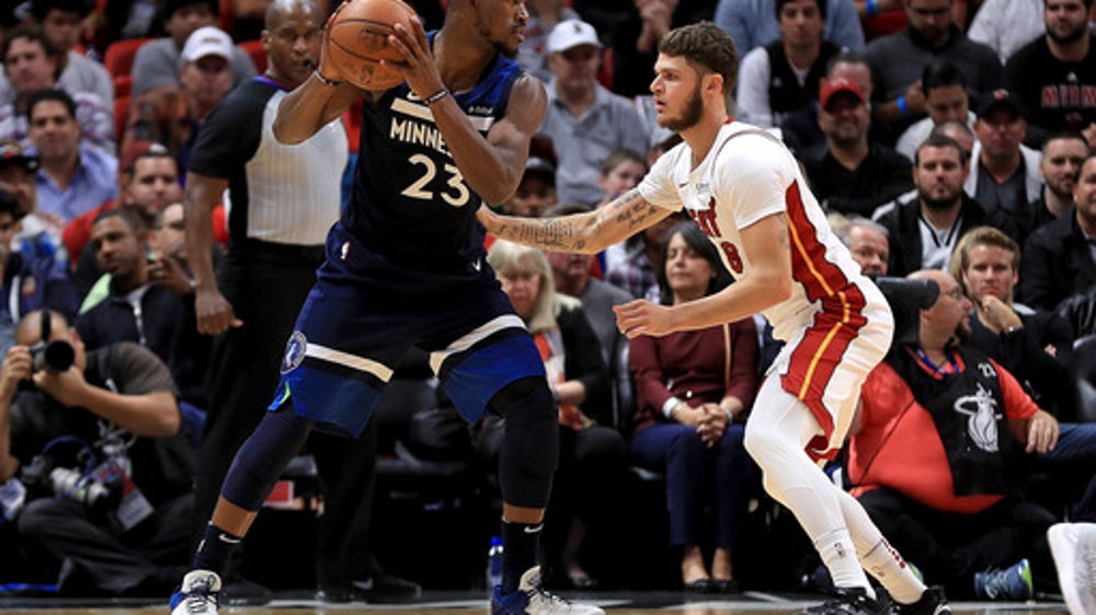 Minnesota hangs on in overtime, tops Miami 125-122 (Oct 30, 2017)