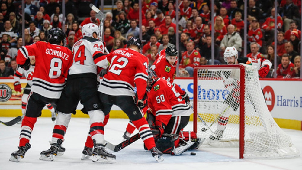 Wood's hat trick helps Devils' rally to beat Blackhawks, 7-5 (Nov 12, 2017)