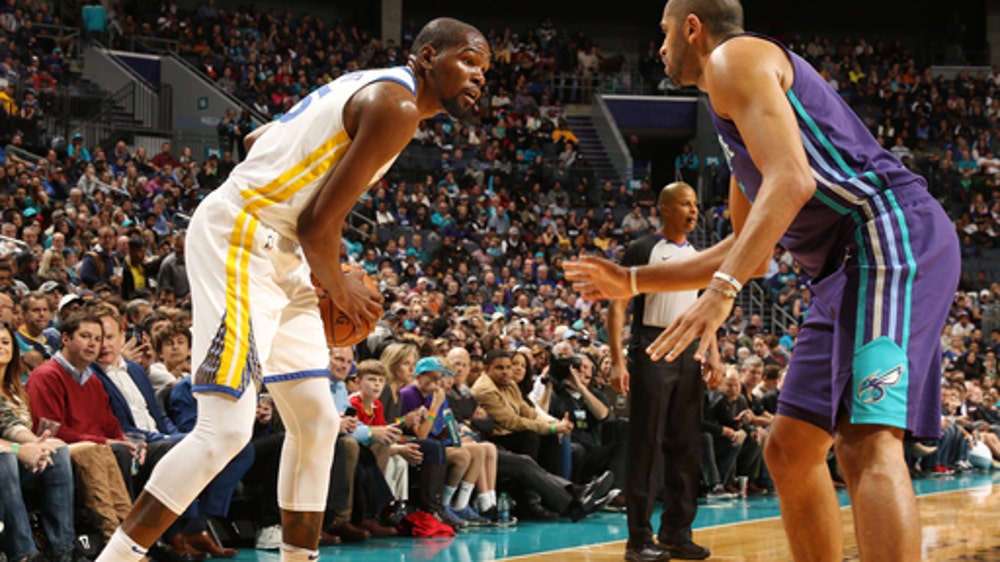 Durant's triple-double lifts Warriors over Hornets 101-87 (Dec 06, 2017)