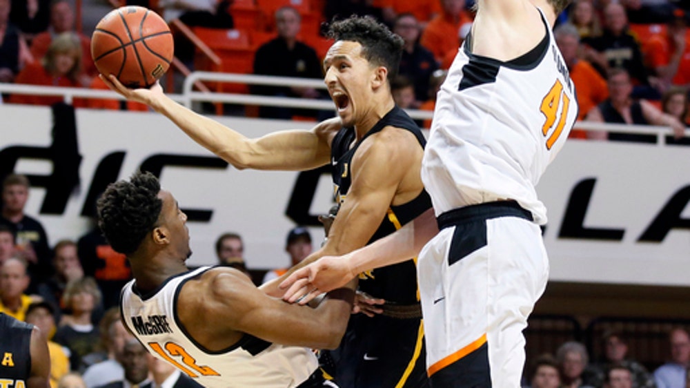 Shamet scores 30; No. 6 Wichita St. tops Oklahoma St. 78-66 (Dec 09, 2017)