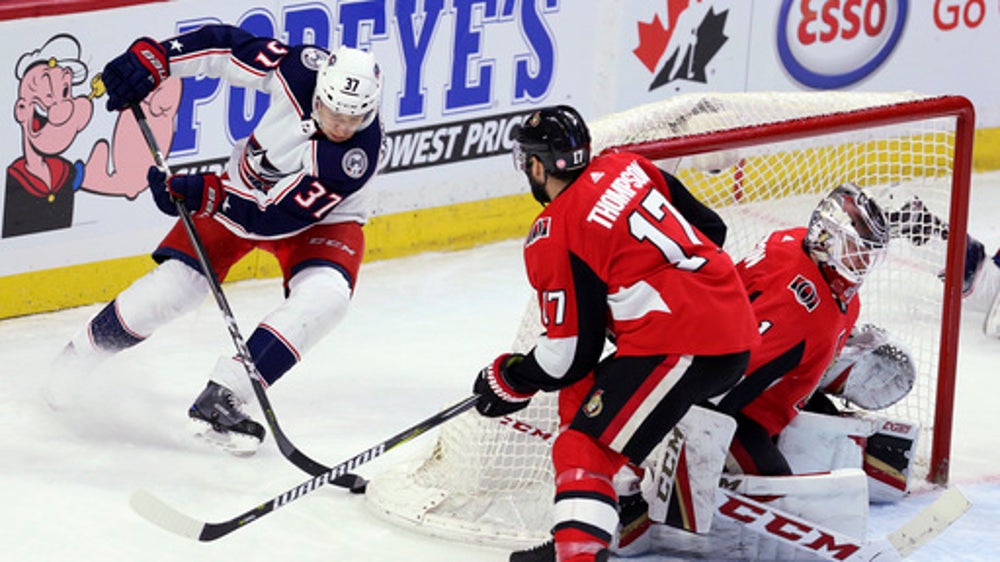 Senators hold off Jackets 5-4 to end 4-game slide (Dec 29, 2017)