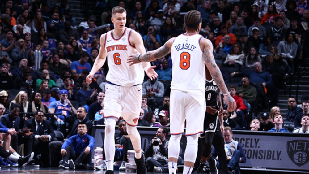 Porzingis, Beasley help Knicks beat Nets in opener of trip (Jan 15, 2018)