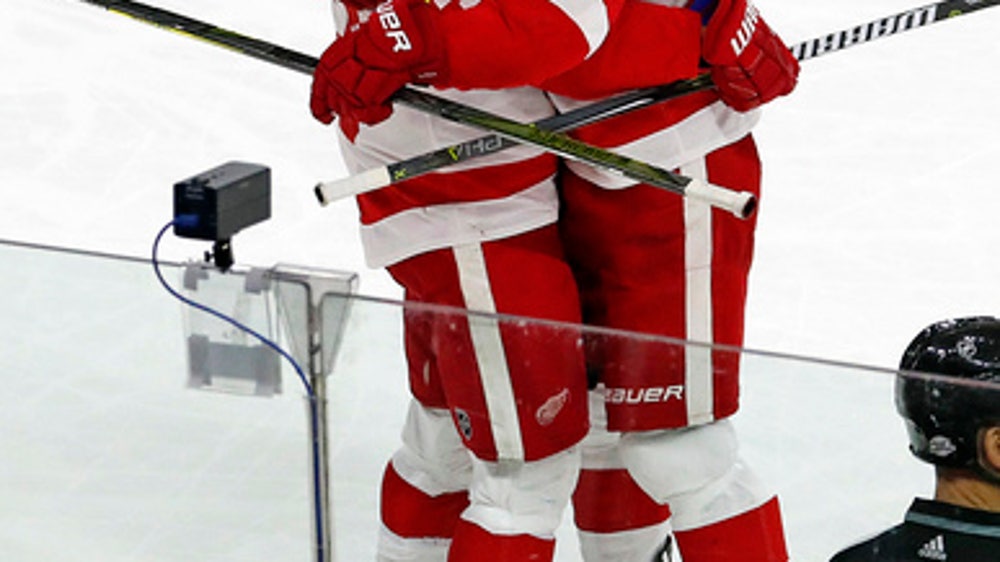 Helm, Mrazek lead Red Wings to 4-1 win over Hurricanes