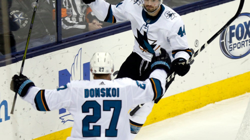 Sharks score twice on power plays, beat Blue Jackets 3-1
