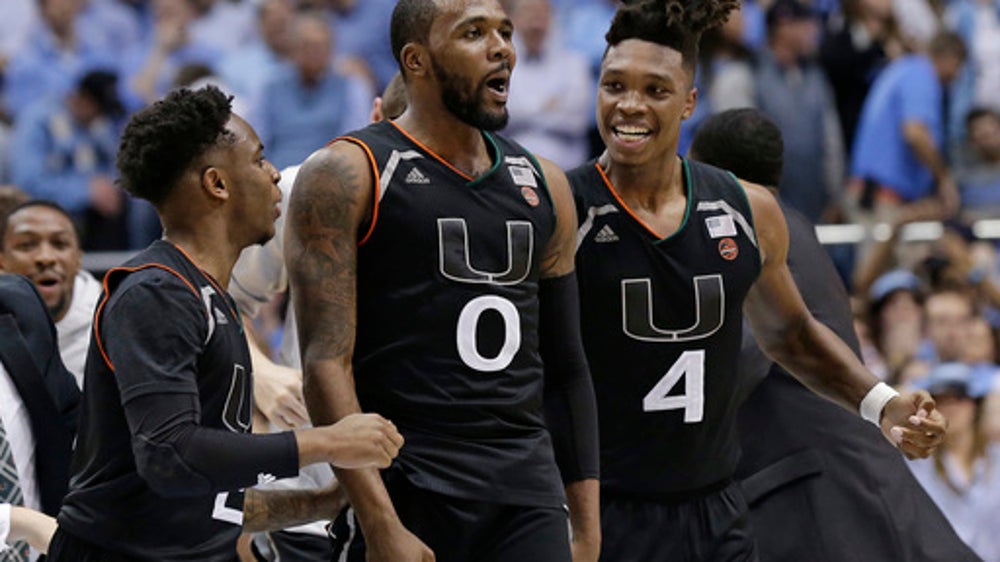Newton’s heave helps Miami stun No. 9 North Carolina 91-88