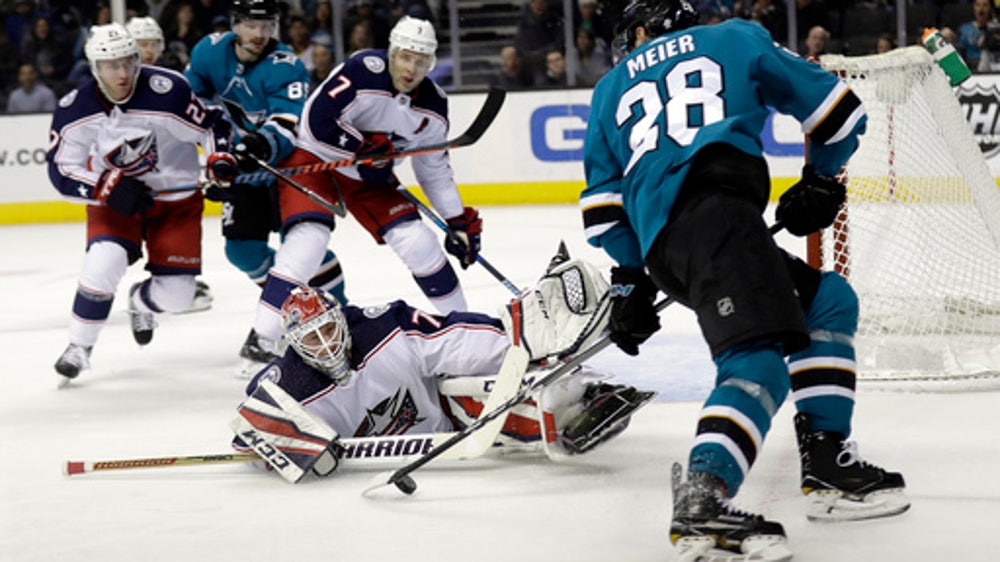Panarin scores twice, Blue Jackets beat Sharks 4-2