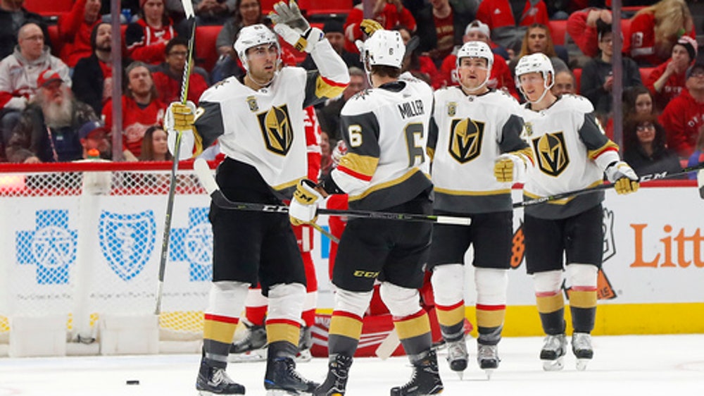 Golden Knights top Red Wings 4-0 as Eakin, Tuch score 2 each