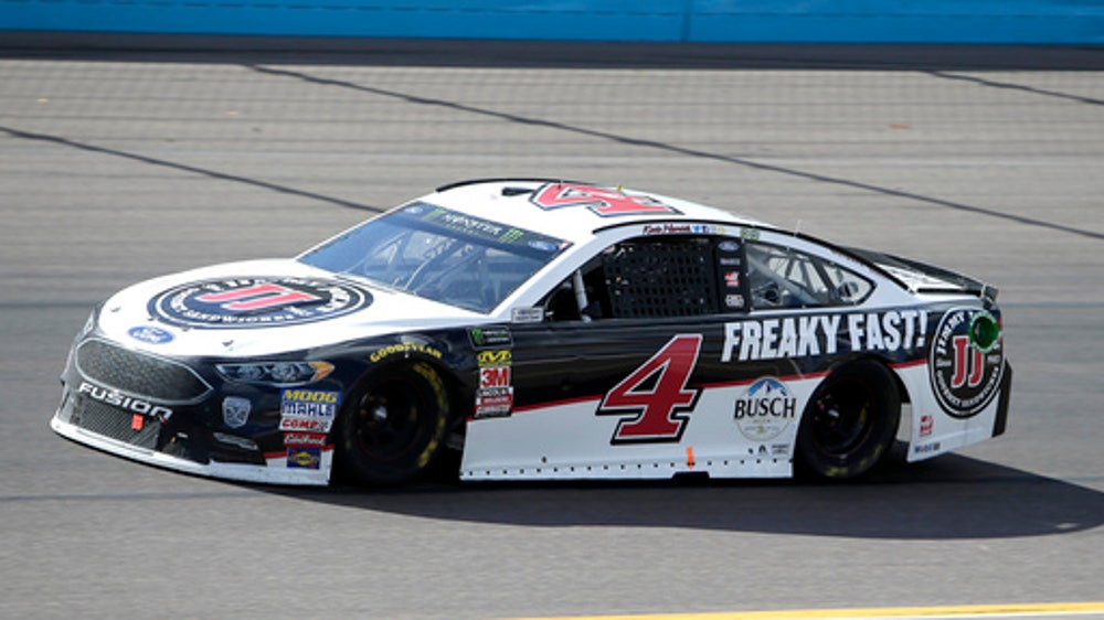 Harvick’s four-peat chances hurt by early damage in Fontana
