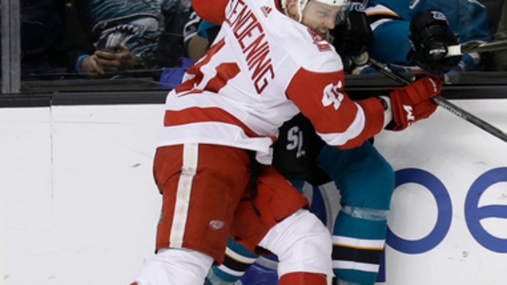 Fehr’s 1st goal for Sharks helps fuel 5-3 win over Red Wings