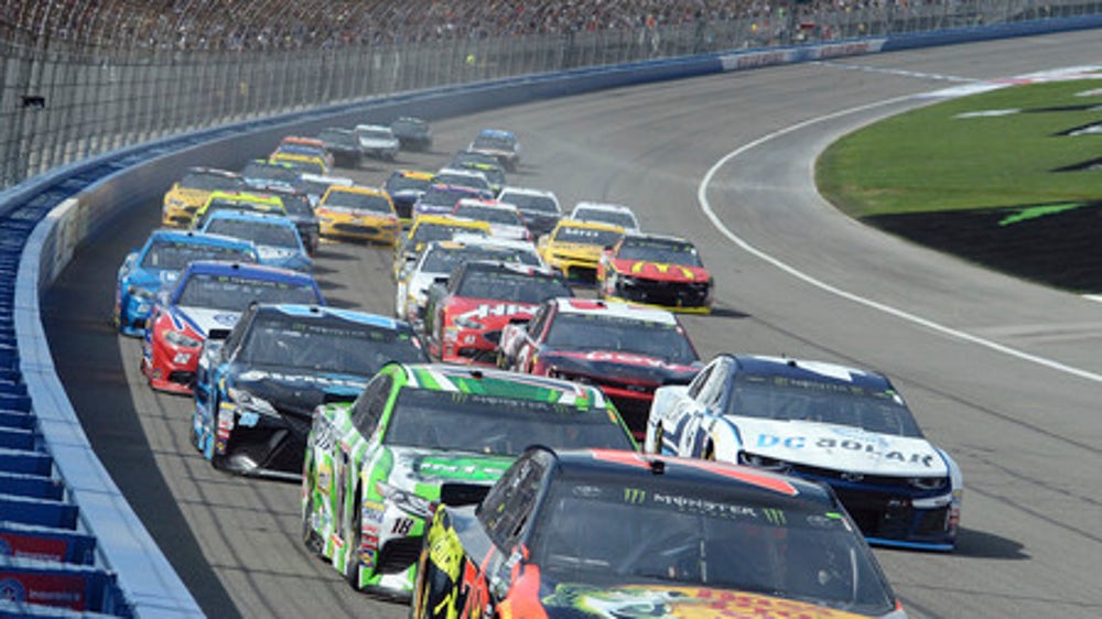 The Latest: Truex wins 1st stage at Fontana; Harvick wrecks