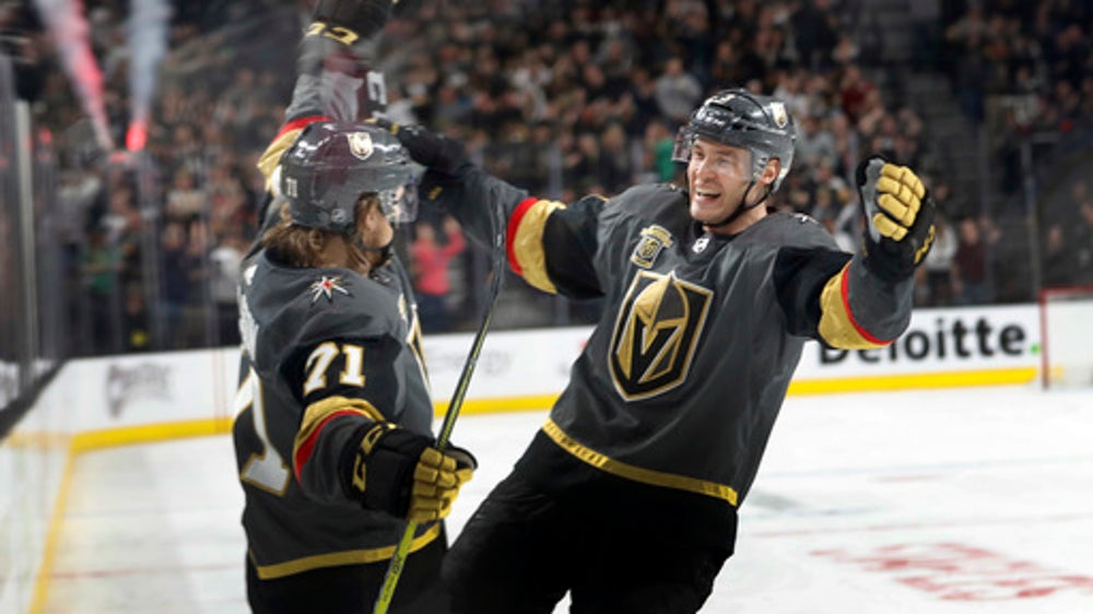 Karlsson’s hat trick helps Vegas beat Flames 4-0