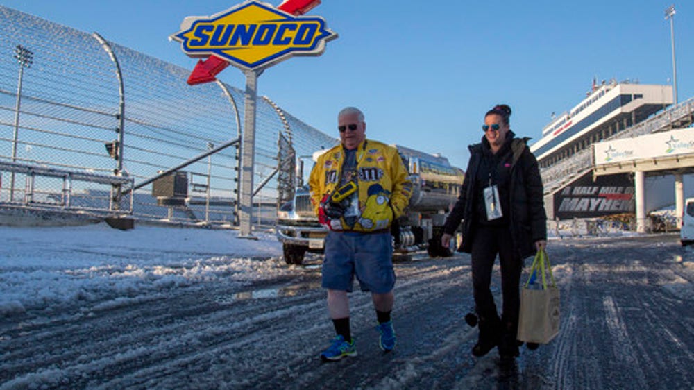 The Latest: Hamlin wins first stage Monday at Martinsville