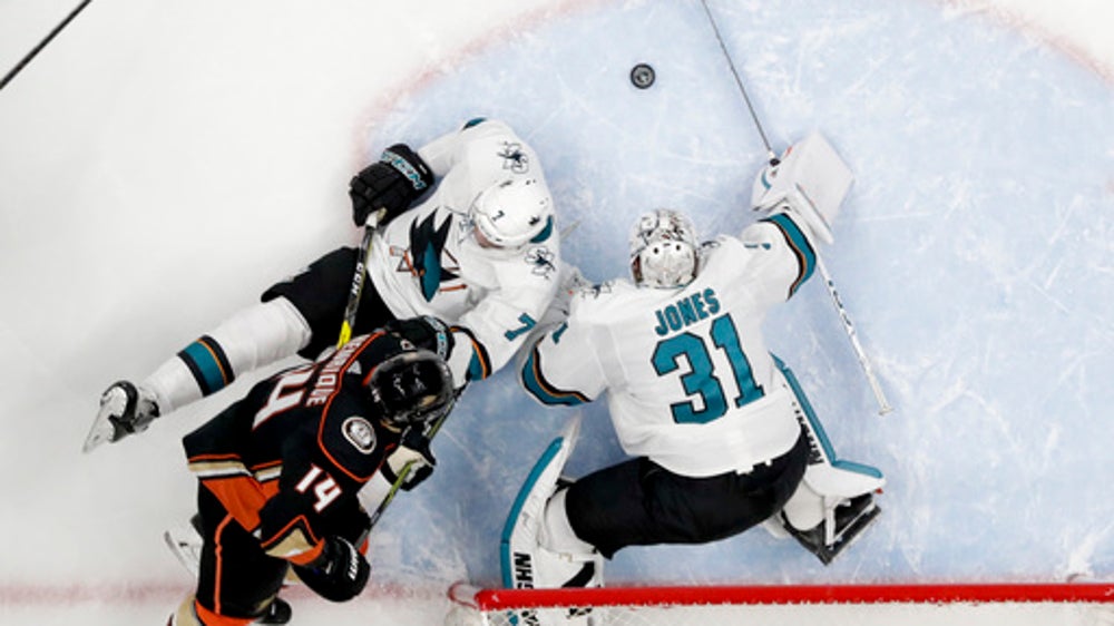 Couture, Jones lead Sharks past Ducks again on road, 3-2